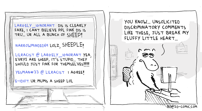 One herd doesn’t like the other herd Sheep